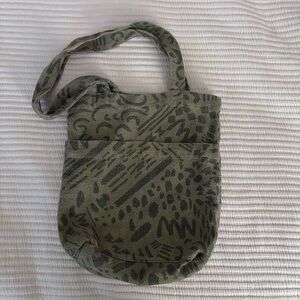 Jenny Pennywood mini tote Olive Green Patterned Canvas bag